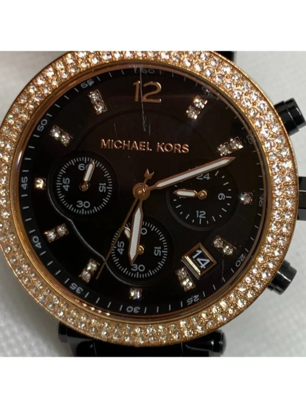 Michael Kors Parker MK5885 women’s watch date 39mm  stainless steel 6” running